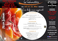 Restaurant La Crémaillère à Carvin menu