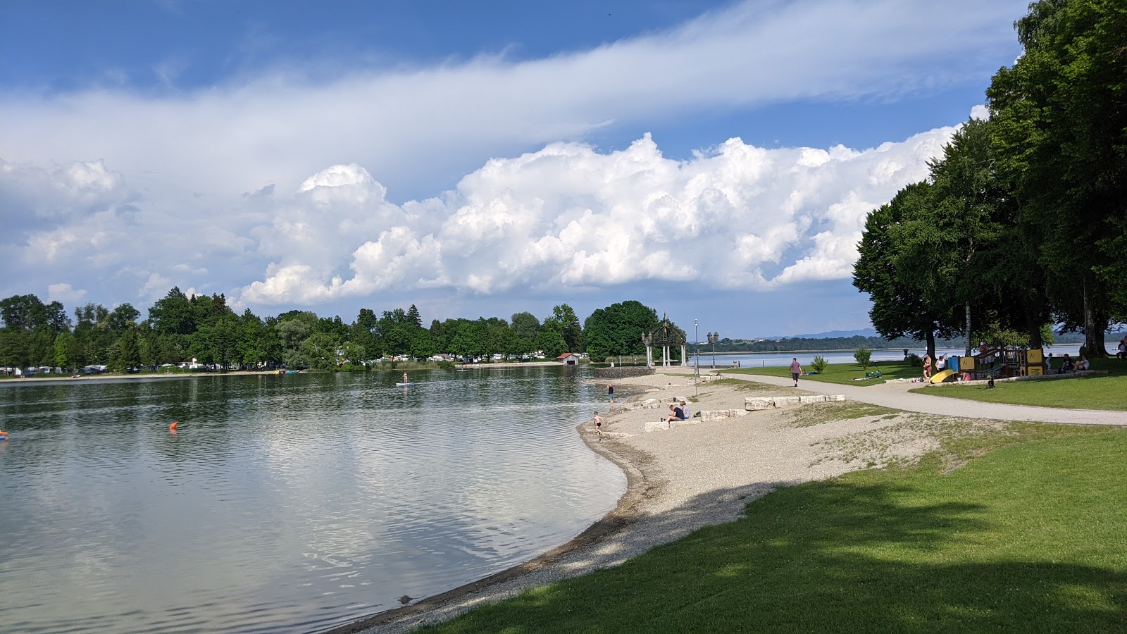 Photo of Strandcamping Waging am See with turquoise pure water surface