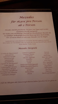 Menu du Mezedes à Hamburg