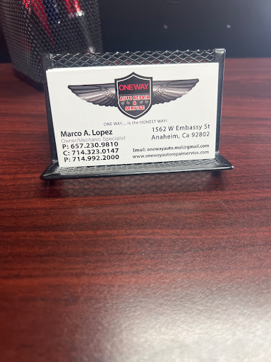 Auto Repair Shop «One Way Auto Repair & Services», reviews and photos, 1562 W Embassy St, Anaheim, CA 92802, USA