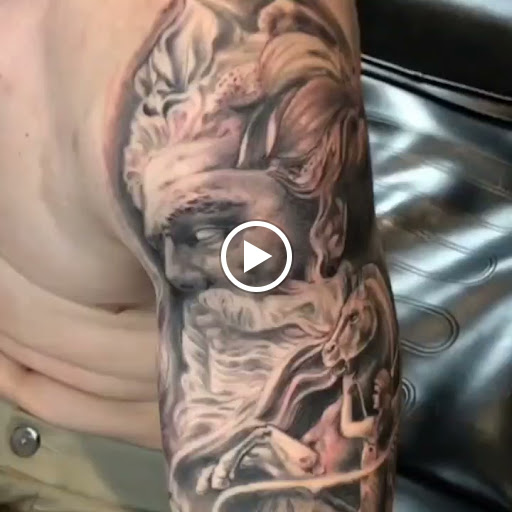 Explore female sleeve tattoo ideas, creative tattoo ideas in Murrieta, available at CON INK TATTOOS LLC