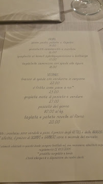 Restaurant Bar Ristorante Sirio à Spotorno (le menu)