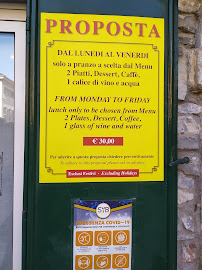Menu / carte de Trattoria del Vapore à Cernobbio