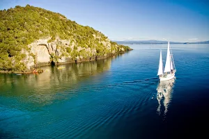 Sail Barbary eco-sailing to Maori Rock Carvings Taupo image