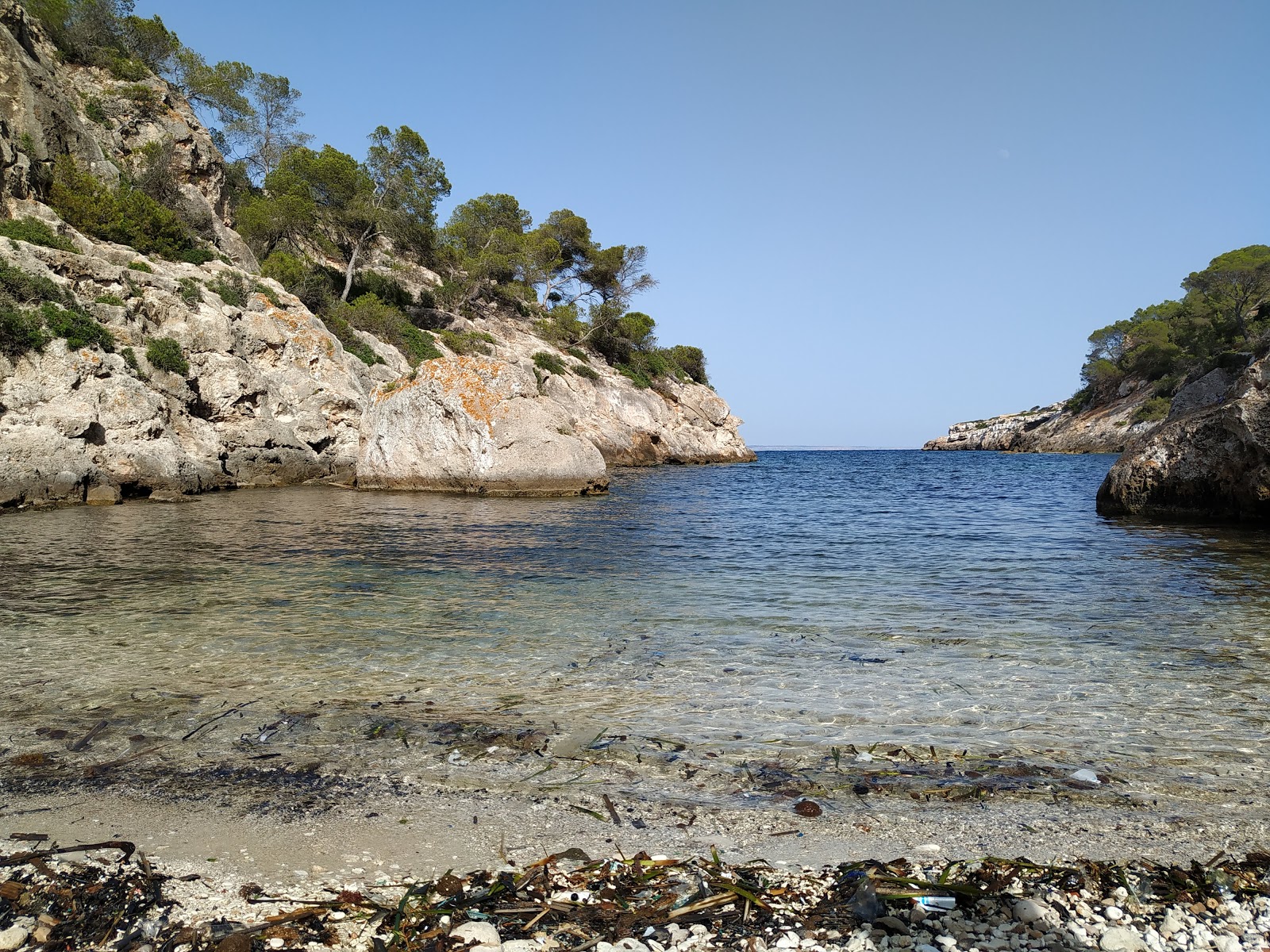 Platja de Cala Figuera'in fotoğrafı uçurumlarla desteklenmiş