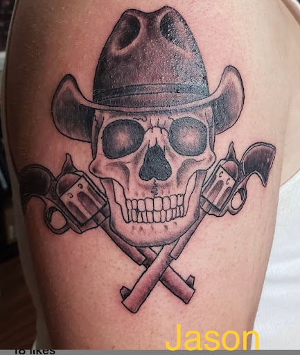 Explore fire sign tattoo ideas, creative tattoo ideas in Russellville, available at Big Country Tattoos