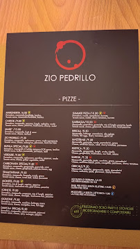Menu / carte de Pizzeria Zio Pedrillo à Dorgali