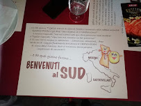 Menu du Benvenuti al SUD à Castrovillari