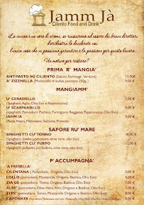 Carte du Jamm Ja Cucina Cilentana à Paestum