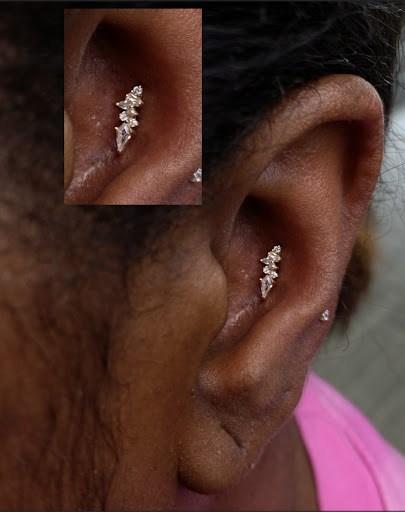 Explore flag tattoo ideas, creative tattoo ideas in Houston, available at Body Art Piercing Studio