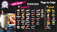 Menu du Paye Ta Crêpe à Douai