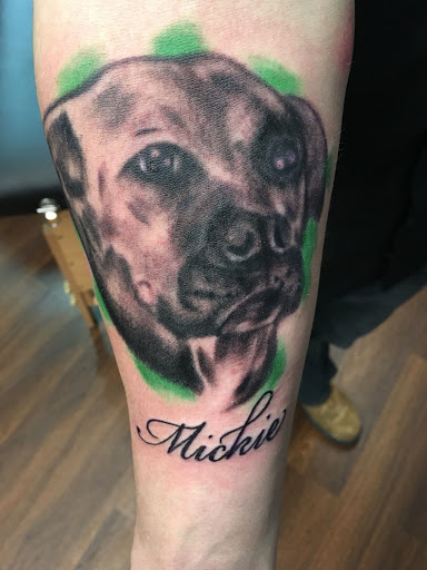 Explore calf muscle tattoo ideas, creative tattoo ideas in Roscoe, available at Elevated Ink Tattoo