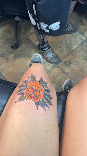 Explore marvel leg tattoo ideas, creative tattoo ideas in San Antonio, available at Firme Copias Tattoo Studio