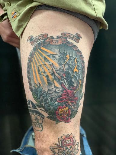 Explore outdoors tattoo ideas, creative tattoo ideas in Matthews, available at Divine Arts Tattoo Company