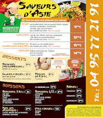 Pizza express & viêt /Thaï food à Ajaccio carte