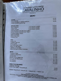 Cavalinho em Portalegre menu n° 2