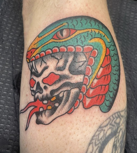 Explore clock sleeve tattoo ideas, creative tattoo ideas in Redding, available at Iron Mountain Tattoo