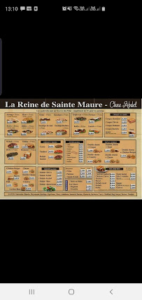 Restauration rapide La Reine de Sainte Maure à Sainte-Maure-de-Touraine - menu / carte