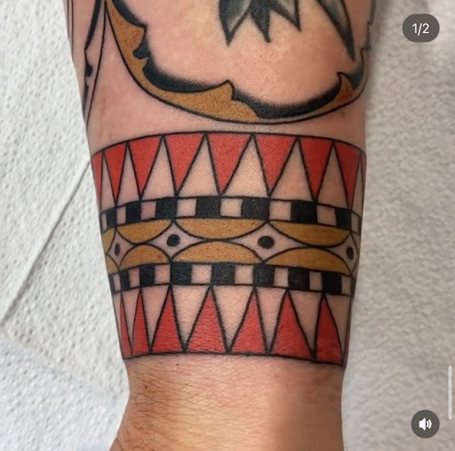 Explore soundwave tattoo ideas, creative tattoo ideas in Glenside, available at Iron Will Tattoo Club