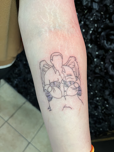 Explore flower and butterfly tattoo ideas, creative tattoo ideas in Houston, available at 333 Tattoo Studio HTX