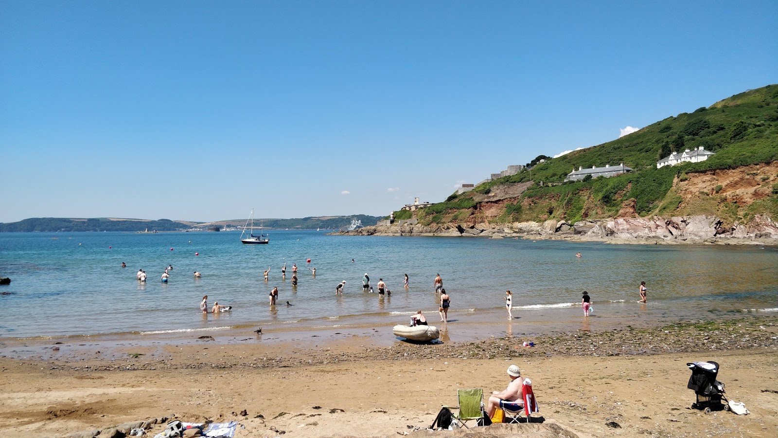 Photo de Plage de Bovisand avec petite baie