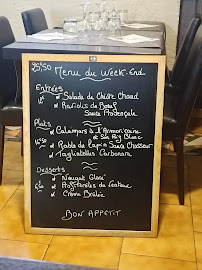 Carte du Cafe Du Cours à Vacqueyras