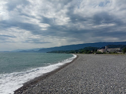 Foto von Kutishna beach mit lange, gerade küste