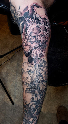 Explore female elbow tattoo ideas, creative tattoo ideas in Fuquay Varina, available at 401 Tattoo and Antiquities