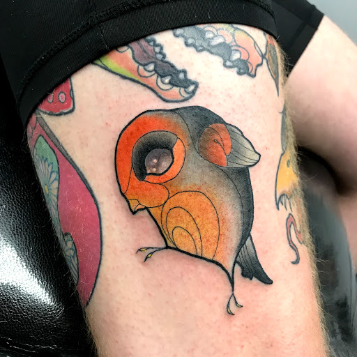 Explore filler sleeve tattoo ideas, creative tattoo ideas in Tallmadge, available at Killjoy tattoo