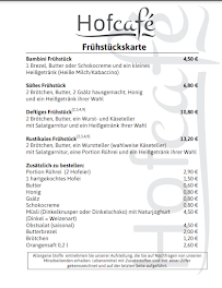 Menu du Café im Kastanienhof à Bodelshausen