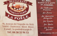 Omeletterie La Poêle à Chamonix-Mont-Blanc menu