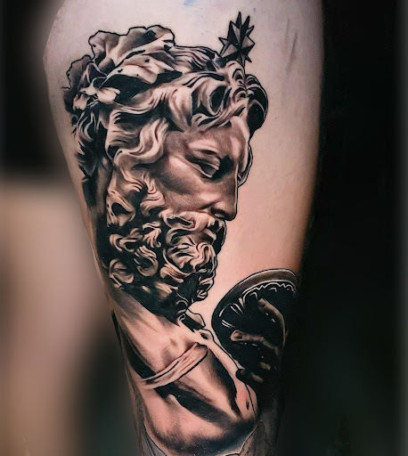 Explore chameleon tattoo ideas, creative tattoo ideas in San Antonio, available at Firme Copias Tattoo Studio