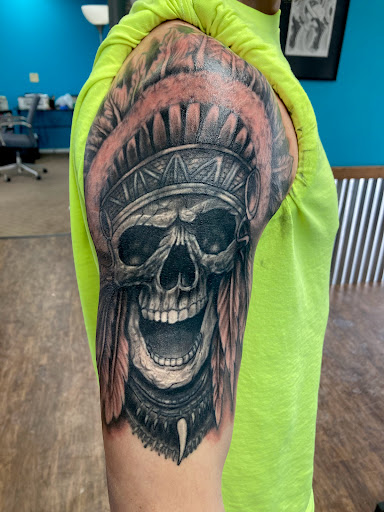 Explore ghost cat tattoo ideas, creative tattoo ideas in Sioux Falls, available at Underground Art Studio