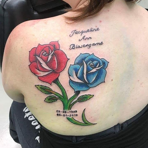 Explore whole back tattoo ideas, creative tattoo ideas in Calhoun, available at A Sailors Grave Tattoo Parlor