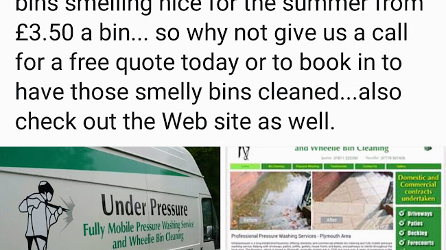 Comments and reviews of Underpressure Wheelie Bin Cleaning and Pressure Washing Services