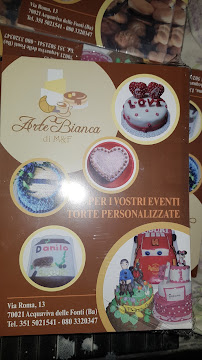 Menu / carte de Arte Bianca M&F à Acquaviva delle Fonti