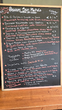 Menu / carte de Bacaro San Michele à Treviso