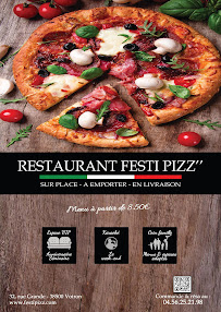 Carte du FestiPizz livraison pizzas Restaurant Pizzeria Voiron à emporter et sur place climatisé à Voiron