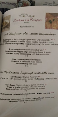 Lerchner's in Runggen à St. Lorenzen menu