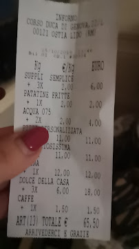 Restaurant INFORNO Pizza & Bistrò - Mezzocammino à Rome (la carte)