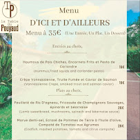 Carte du Restaurant gastronomique Périgueux - LA TABLE DU POUYAUD - Restaurant Chef étoilé 5 ans guide Michelin Périgueux -DORDOGNE à Champcevinel