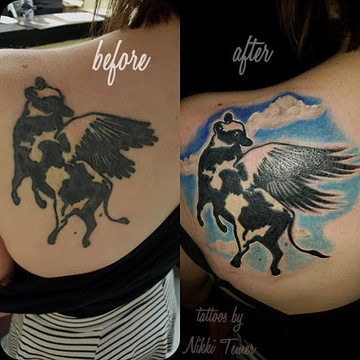 Explore tattoos on the thigh ideas, creative tattoo ideas in Santa Fe, available at Rivers Collective Body Art