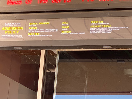 Movie Theater «Cinemark 20 and XD», reviews and photos, 11855 Gateway Blvd W, El Paso, TX 79936, USA