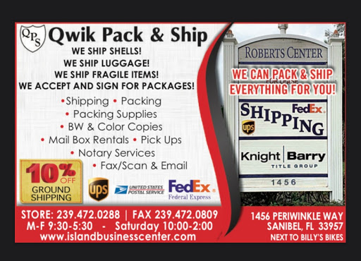 Shipping Service «Qwik Pack & Ship», reviews and photos, 1456 Periwinkle Way, Sanibel, FL 33957, USA