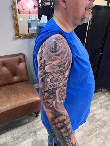 Explore blessed neck tattoo ideas, creative tattoo ideas in Linn Creek, available at Hillard Skillard Tattoos, LLC.