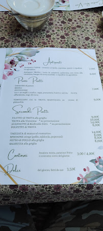 Carte du Trattoria Alla Fortuna à Arsiero