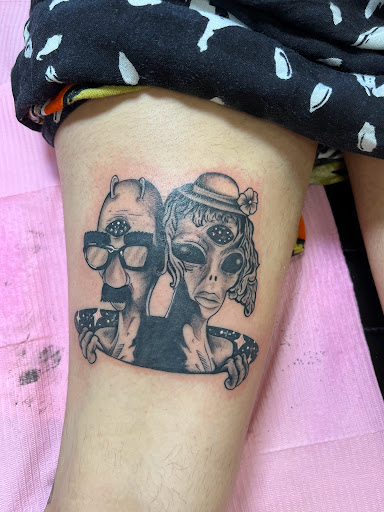 Explore couple finger tattoo ideas, creative tattoo ideas in Charlotte, available at Gilded Unicorn Tattoo Parlor