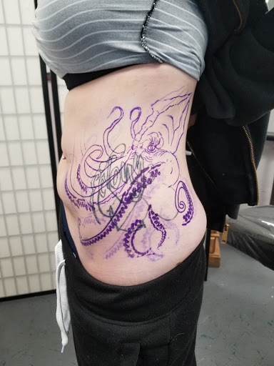 Explore knee surgery tattoo ideas, creative tattoo ideas in Glenwood Springs, available at Spyder Rose Tattoo