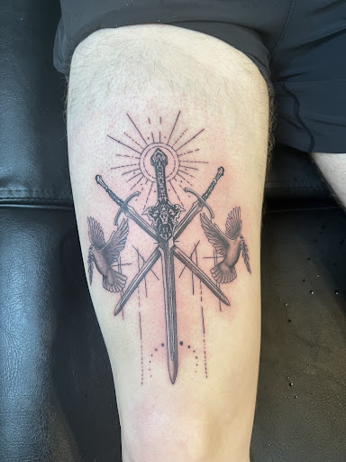 Explore three little birds tattoo ideas, creative tattoo ideas in Spokane, available at Mystery Ink Tattoo