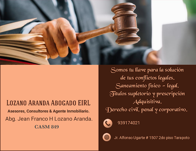 Estudio Jurídico Lozano Aranda Abogado - Tarapoto